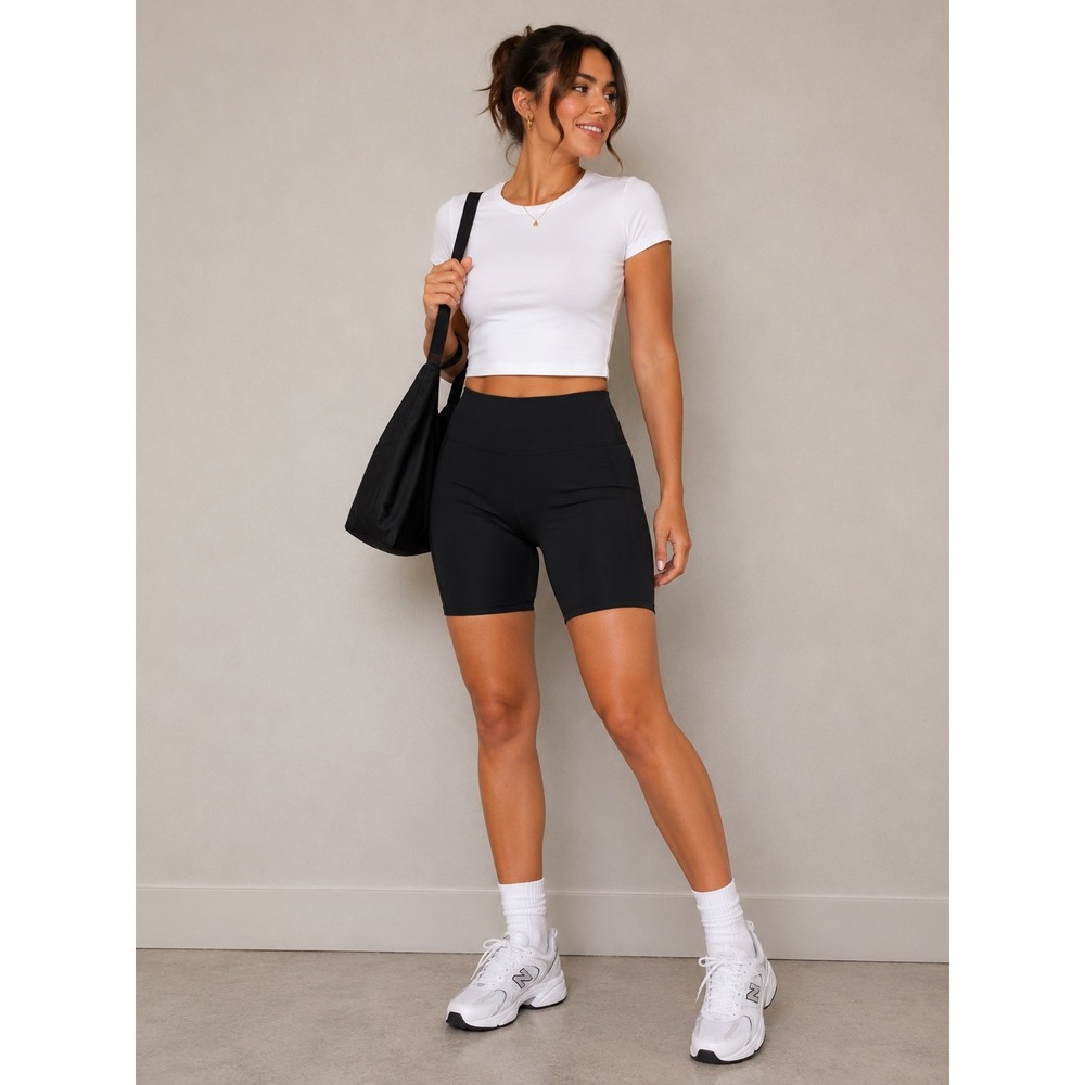 Athleta Black High Rise Bike Shorts Athletic Workout Athleisure - Size XS